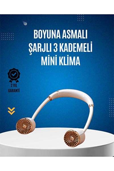 Genel Markalar Usb Şarjlı Boyun Fanı | Hafif, Katlanabilir, Taşınabilir, Düşü...