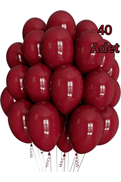 Baloncu Dükkanı Bordo (Koyu Kırmızı) Balonlar Parlak Parti Balonu Mezuniyet, ...