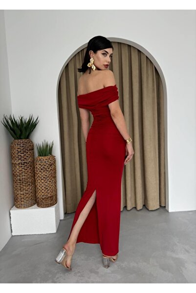 FEMESTYLE Milan Madonna Yaka Kalem Elbise