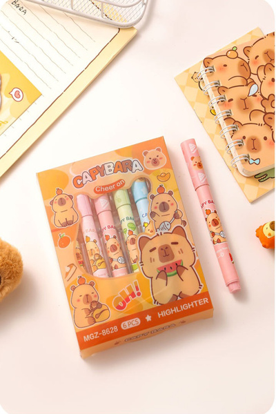 Bold Grup Capybara 6 Color Highlighter Set