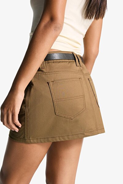 Bershka Belted mini skirt