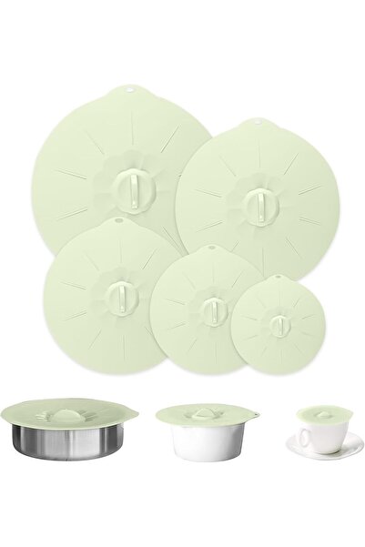 O Ozone مجموعة من 5 أغطية سيليكون قابلة لإعادة الاستخدام ومقاومة للحرارة للمي...