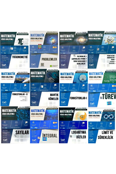 Çap Yayınları ÇAP TYT-AYT MATEMATİK FASİKÜL SET 12 KİTAP