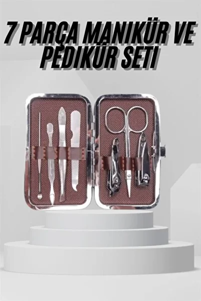 Clevora 7 Piece Stainless Steel Manicure and Pedicure Kit Professional with Case