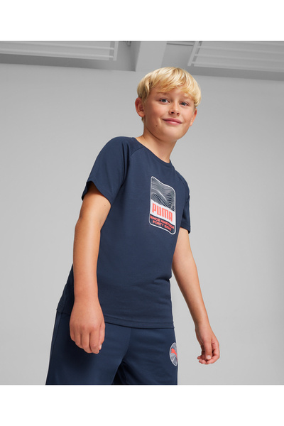 Puma Active Sports Graphic Tee - Navy