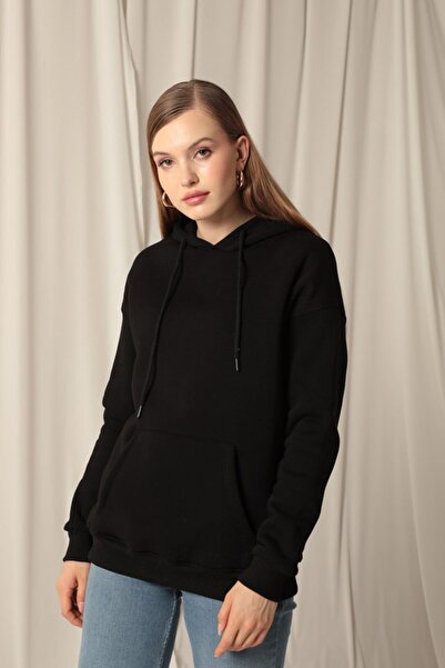 MODA سويت شيرت - بغطاء رأس جيوب كنغر