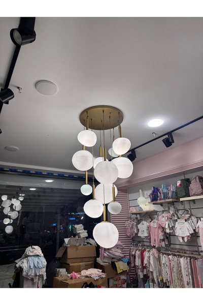 Beyaz Aydınlatma Galeri boşlugu sarkıt avize