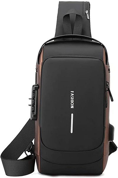 Türkiye Men's Sling Shoulder Backpack,Anti-theft Chest Bag Waterproof Shoulder Crossbody Bag, Lightweight On