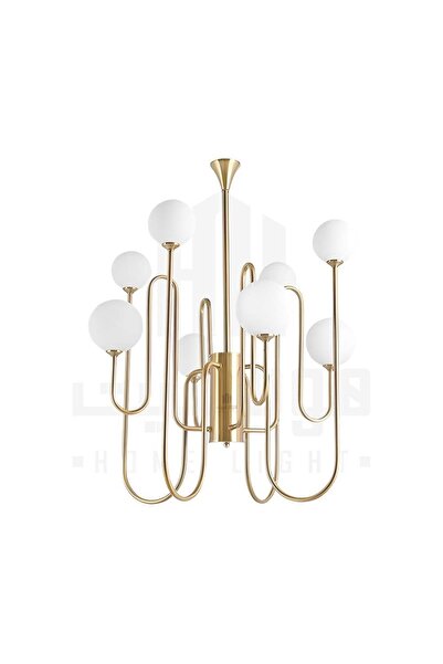 homelight Modern copper chandelier - 8 heads