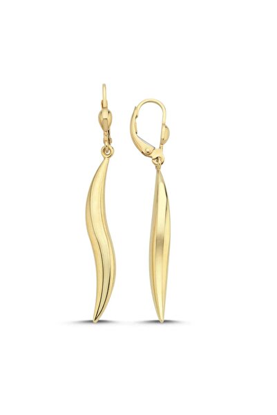 Koçak 14 Ayar Curled Altın Küpe