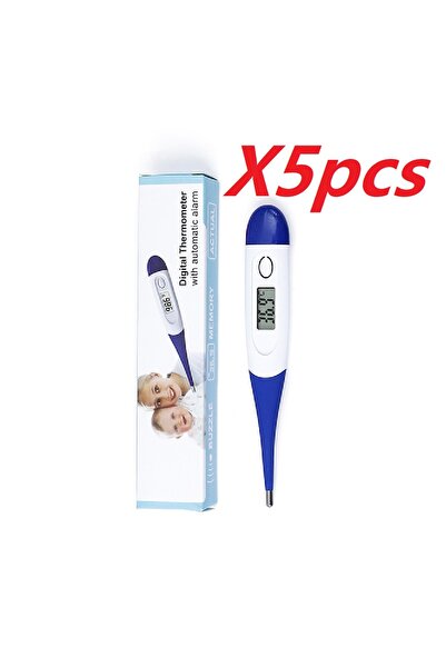 Choice1 Dark blue5pcs 5/10pcs Medical Digital LED Equipment Tool Soft Head fast Thermometer For Body Ear Hou