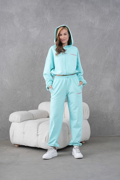 Lamanuel Zippered Adjustable Elastic Printed Hooded Tracksuit Set