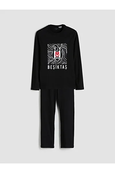 LC Waikiki Create Your Style with Uzg Store |   Standard Mold Printed Men's Fan Pajama Set