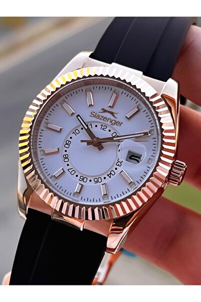 Slazenger Silicone Cord Inner Functions Active 10 Atm Water Resistant Men Wristwatch Esl.09.2514.03