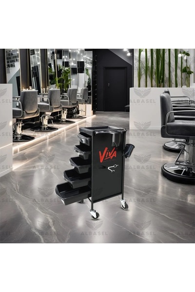 Viva Professional عربة معدنية سوداء