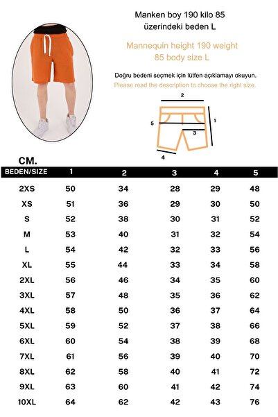 RELAXL 100% Cotton Relaxed Fit Summer Unisex Muslin Shorts Orange