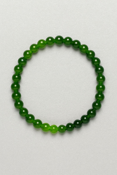 nss sky rock Natural Green Agate Stone 6 mm Balance and Energy Bracelet