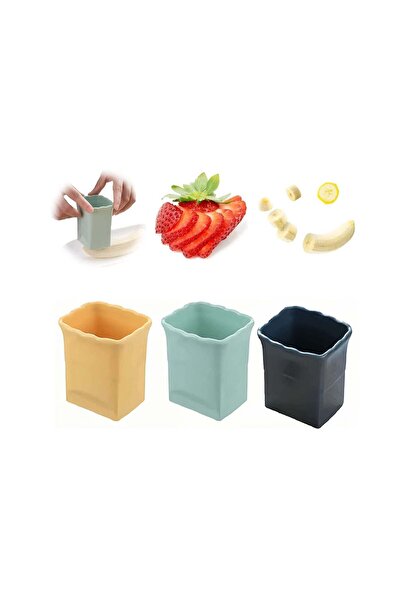 Generic Excefore Cup Slicer, 3 Pcs New Fruit Slicer Egg Slicer, Stainless Steel Cup Slicer Handheld, Creati