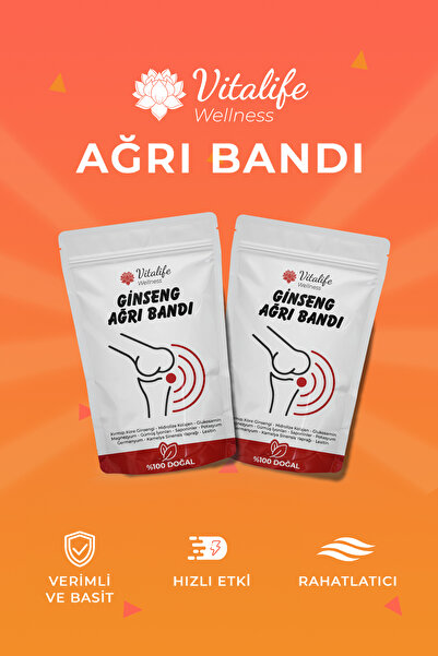 Vitalife Wellness Ginseng Ağrı Bandı Anında Etki Gün Boyu Destek 50 Adet