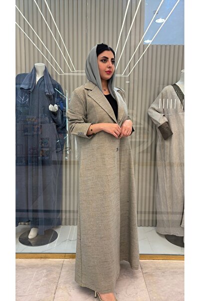 elegant veil Formal beige linen blazer