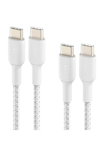 Belkin Set 2x Cable Boost Charge Braided USB-C to USB-C 2m, White