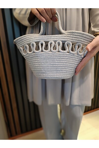 Home Minimalist Elegant Cute Handmade Knitted Design Tricot Hand Bag