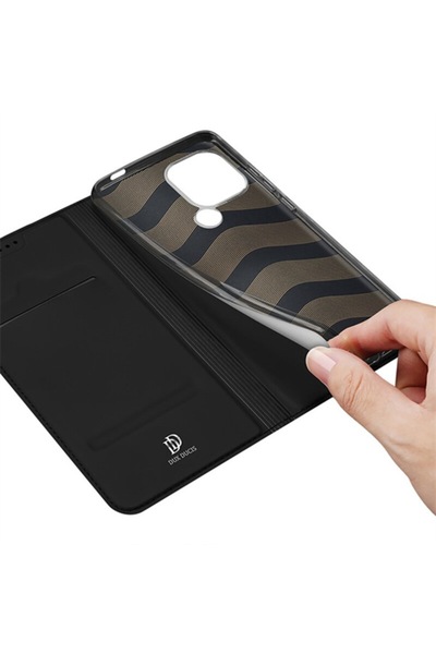 dalip Protective Flip Cover Case for Xiaomi Redmi A1 Plus/A2 Plus, Leather, Black