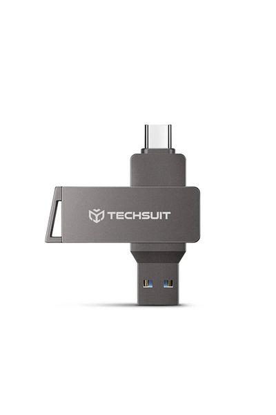Techsuit External Memory 64 GB Techsuit, USB 3.0, Type-C, THSM 20, Gray