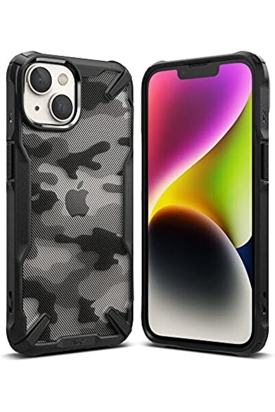 Ringke غطاء حماية لجهاز iPhone 14 Plus | سلسلة Fusion-X | أسود مموه