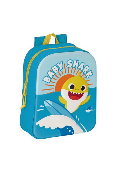 Baby Shark School Bag Baby Shark 3D Blue 22 x 27 x 10 cm