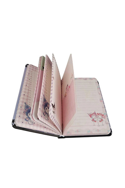 BALCI HEDİYELİK Victoria's Journals 525-2079 Kuromi A6 192 Pages 100 Gr. Squishy Diary / Notebook with Colorful Pages