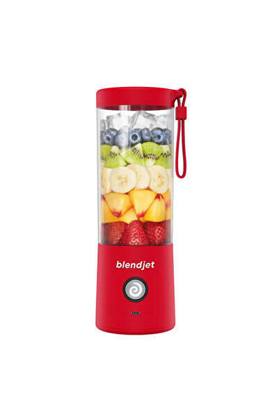 BLENDJET BlendJet- Portable Blender World's Most Powerful Compact 16Oz Blender, 6 Stainless Steel Blades- Red