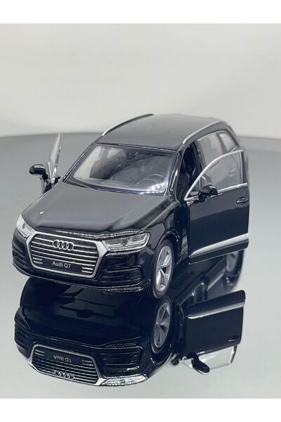 SCOWETTO 1.36 Ölçek Audi Q7 Metal Oyuncak Araba Siyah 12 cm