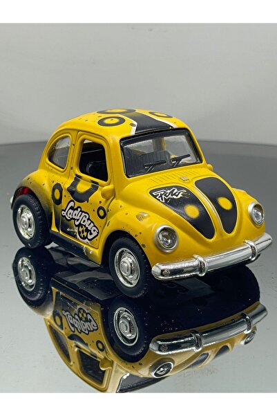 SCOWETTO لعبة سيارة معدنية مقاس 8 سم موديل كلاسيك أصفر