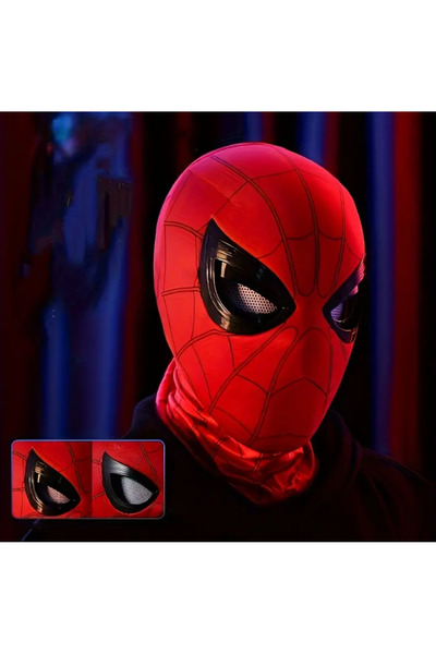 Butic Örümcek Adam Plastik Gözleri Kısılabilen Maske Yüksek Kaliteli Şekilli Örümcek Adam Maske