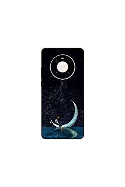 Atlas Husa personalizata si Folie de Silicon Huawei Mate 40, Moon Fishing, mu...