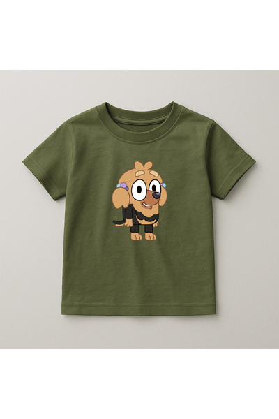 SVART WEAR Tricou pentru copii și adolescenți Bluey, cu mânecă scurtă, 100% b...