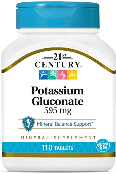 21st Century ، جلوكونات البوتاسيوم، 595 ملغ، 110 أقراص
