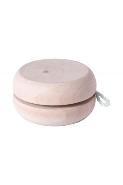 dalip Jucărie educativă, Yo-Yo, din lemn, maro cu sfoară albă de bumbac