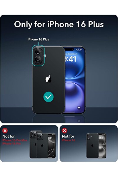 ESR Case for iPhone 16 Plus, MagSafe Compatible, Military Grade Protection, HaloLock Magnetic Clear