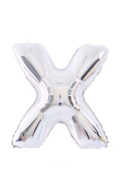 Generic Letter X Foil Balloon – Large 40 Inch – Silver