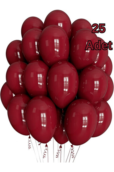 Baloncu Dükkanı Bordo (Koyu Kırmızı) Balonlar Parlak Parti Balonu Mezuniyet, ...