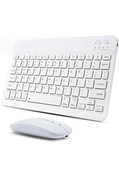 O Ozone مجموعة لوحة مفاتيح وماوس بلوتوث فائقة النحافة، لوحة مفاتيح وماوس لاسلكية محمولة قابلة لإعادة الشحن