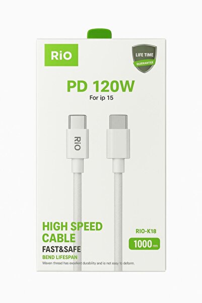 Çnrline RioTech 120W Type-C to Type-C Kablo