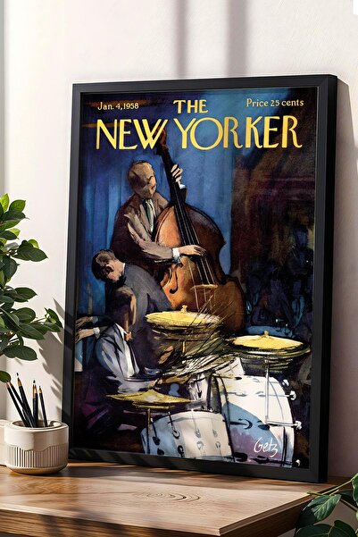 Saturn Pictură înrămată The New Yorker 4 ianuarie 1958 - Jazz Trio Jazz Trio ...