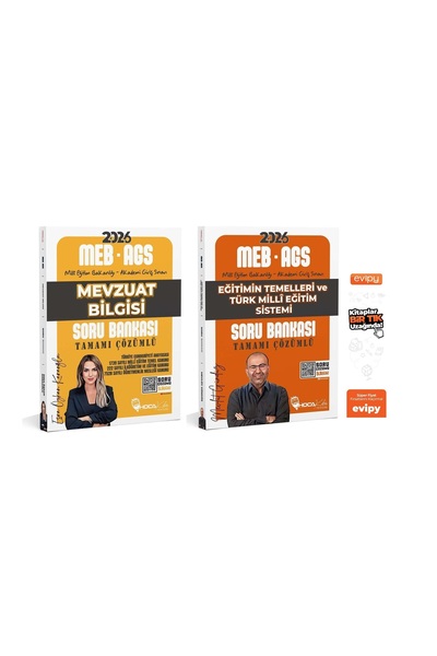 Hoca Kafası Yayınları 2026 MEB-AGS Eğitimin Temelleri + Mevzuat Soru Bankası Çözümlü 2 Kitap - Mevlüt Gündüz, Esra Özkan K