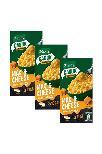 Knorr Çabuk Mac & Cheese Peynirli Makarna 212 Gr x 3 Adet