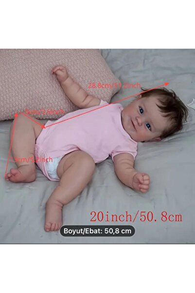 Kayra 50 Cm Silikon Bebek Oyuncak Vinil Bebek