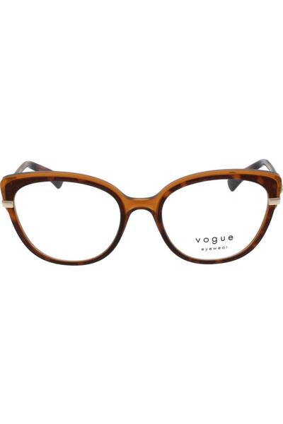 Vogue Women's eyeglasses frames VO5383B 2386 52, Plastic, Havana, 52 mm