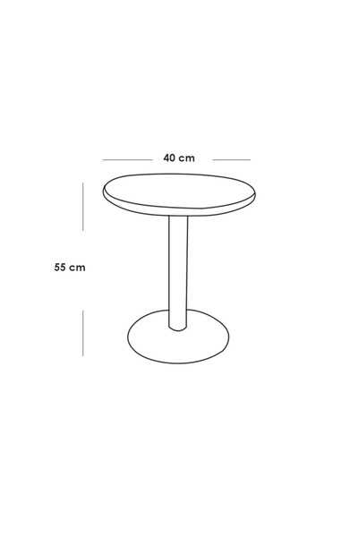 Generic Side table 40x55 cm - gold and brown